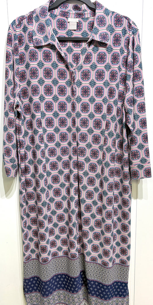 Chico's Medallion Button Front Dress