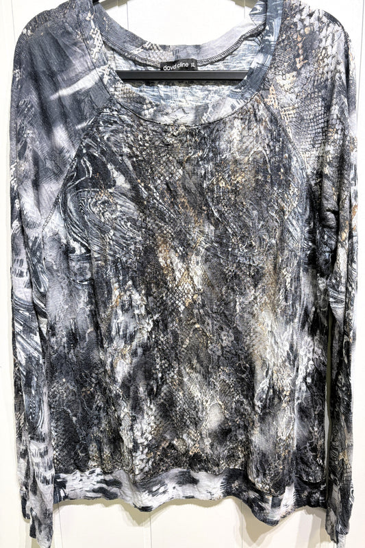 David Cline LS Top w/Mesh Detail