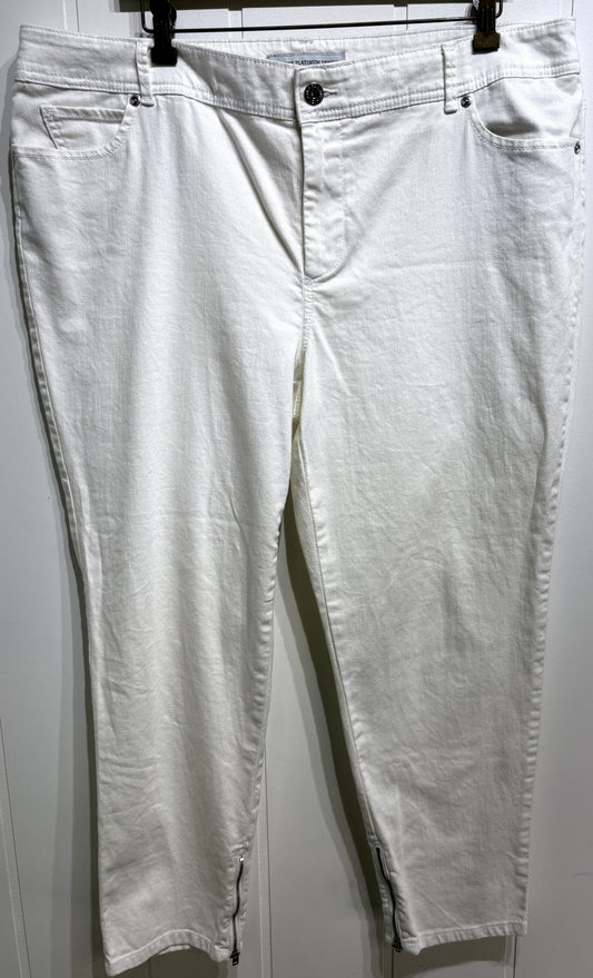 Chico's Platinum Denim w/Zipper Ankle