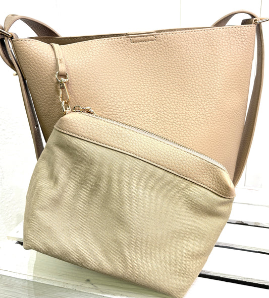 Rachel Zoe Textured Tote Bag w/Clutch