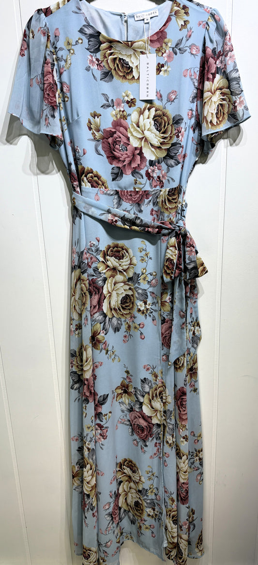 Baltic Born Floral Maxi Dress w/Tie