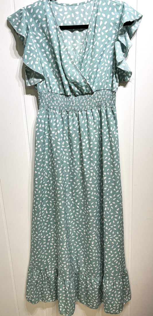 Shein Maxi Dress w/Flutter Sleeves