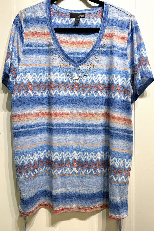 Erika Top w/Side Ties & Beads