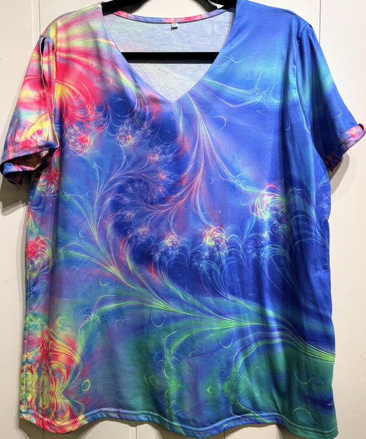 Abstract Tie-dye Graphic T-Shirt