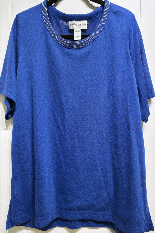 Cathy Daniels Beaded Neckline Top