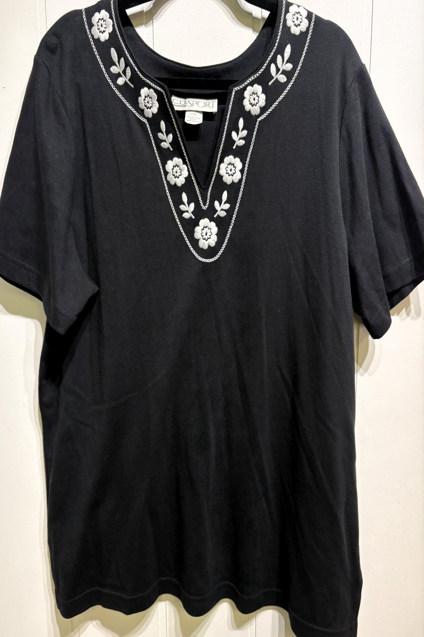 C.D. Sport Flower Neckline Top