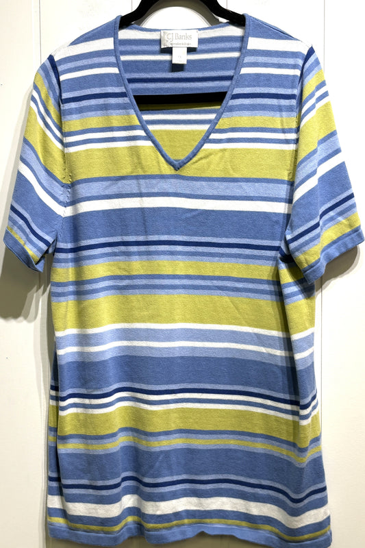 C.J. Banks SS Striped Top