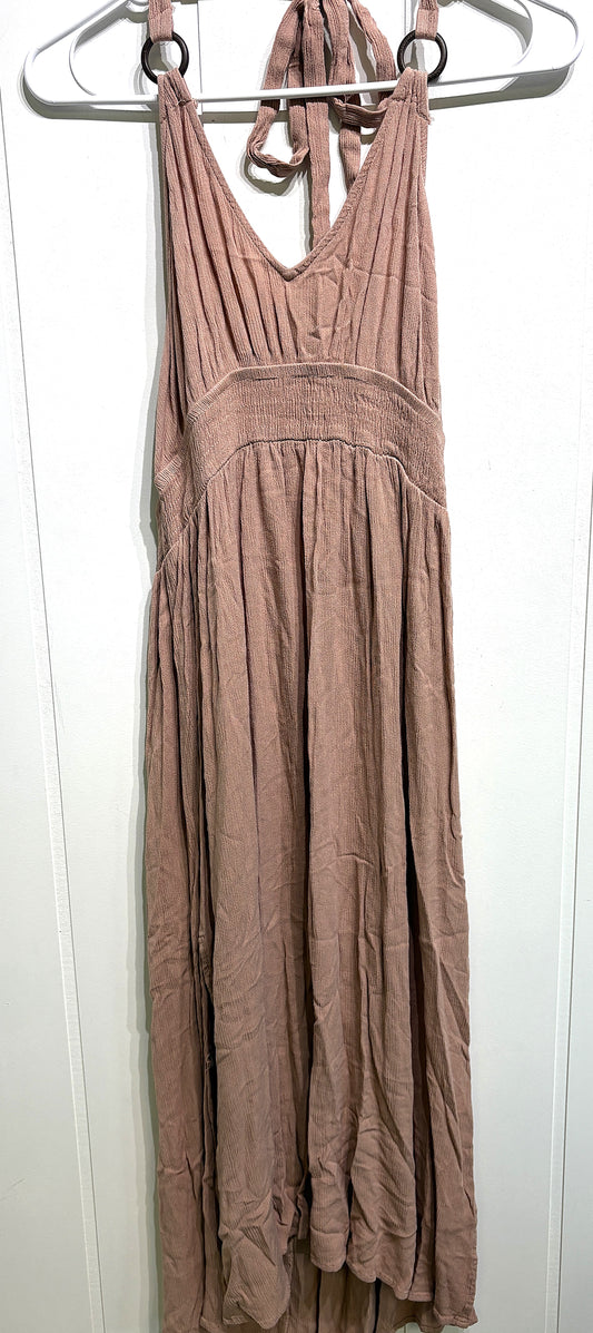 Halter Neck Maxi Dress w/Waist Detail