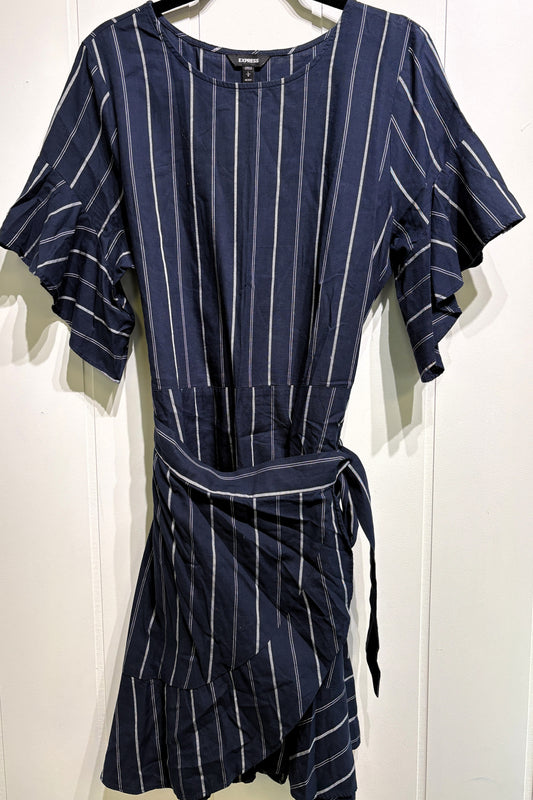 Express Striped Wrap Dress