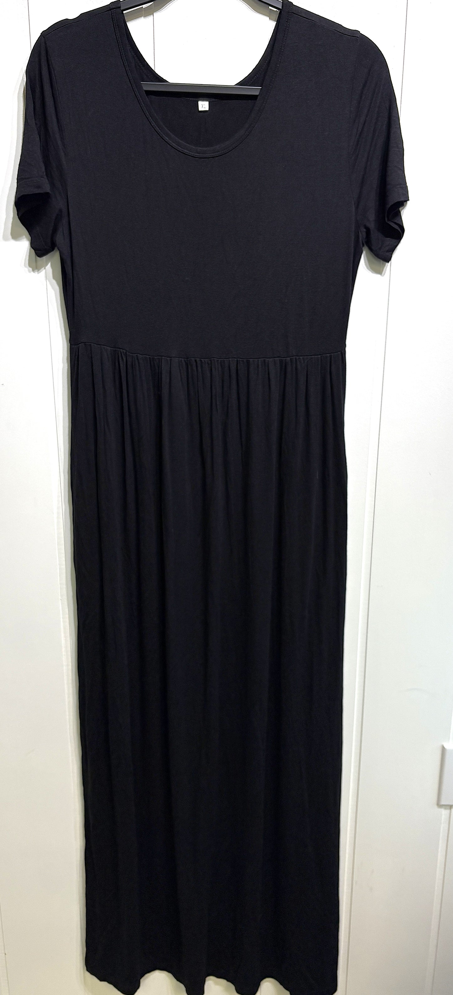 Short Sleeve Knit Maxi T-shirt Dress