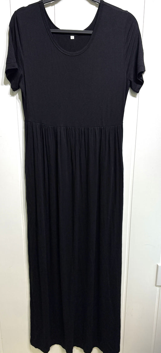 Short Sleeve Knit Maxi T-shirt Dress