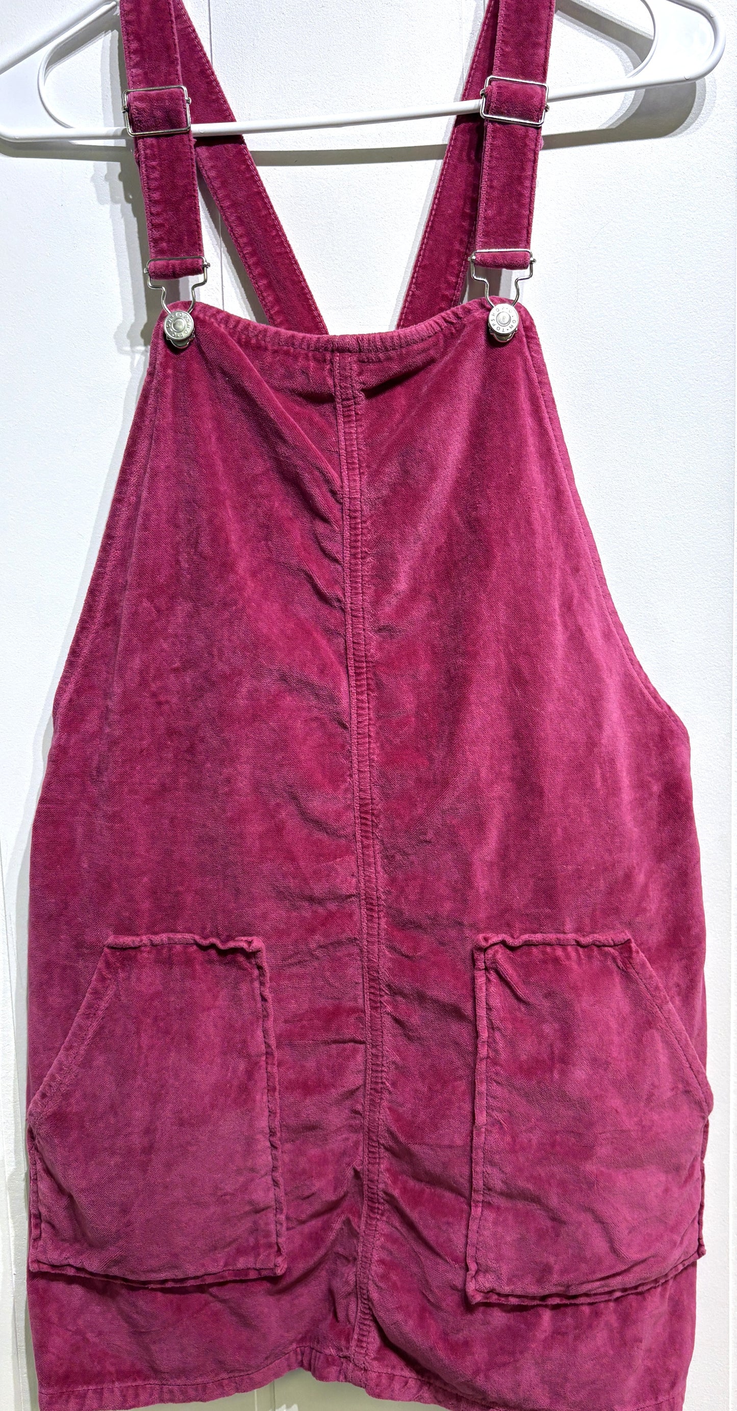Corduroy Overall Dress w/Front Pockets