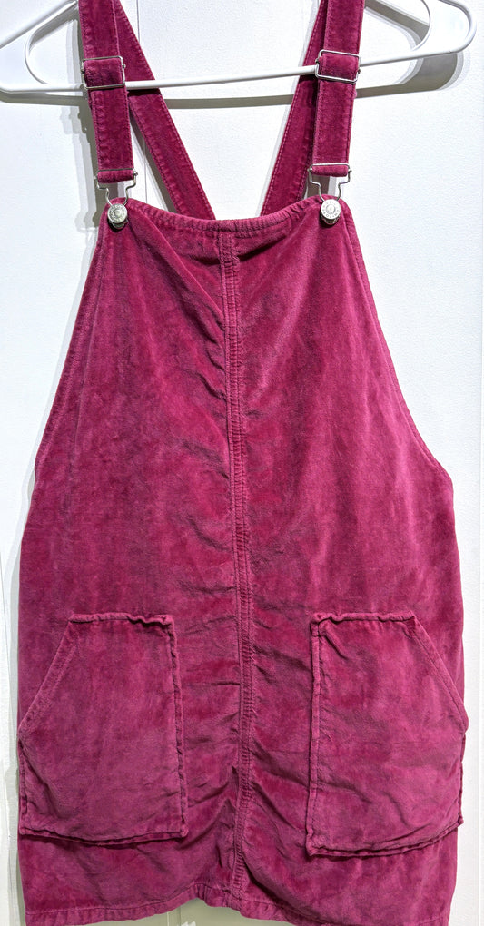 Corduroy Overall Dress w/Front Pockets