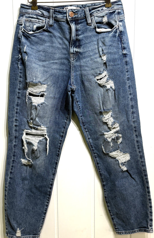 SO Distressed 'MOM' Jeans