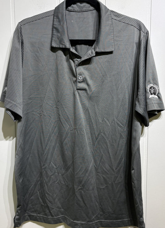 Mens Striped Golf Polo