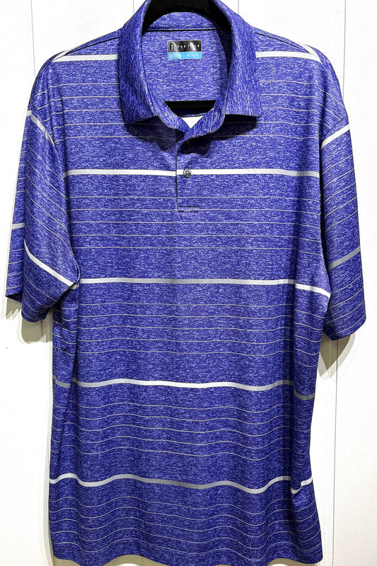 PGA Tour Striped Golf Polo
