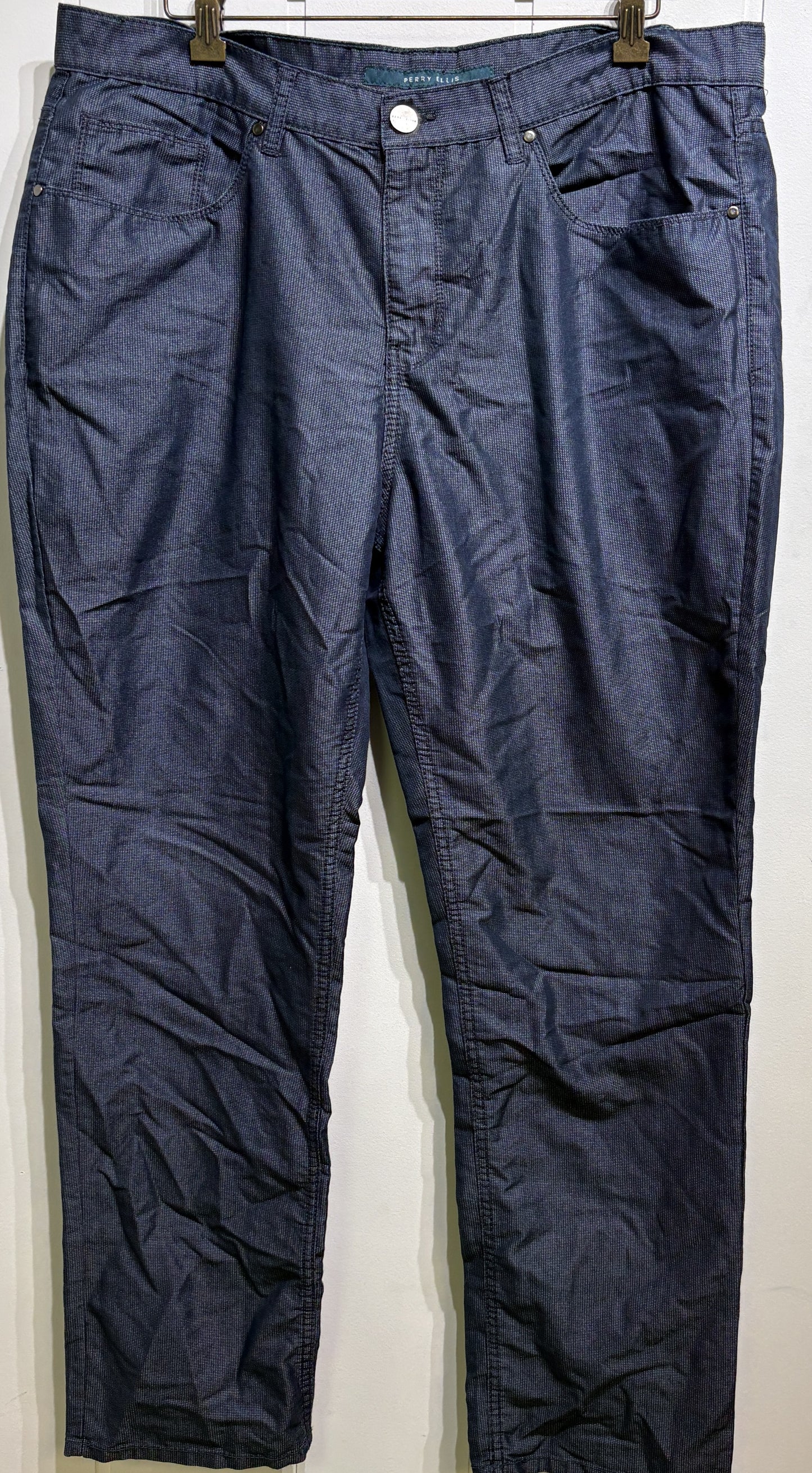 Mens Perry EllisTextured Casual Pants