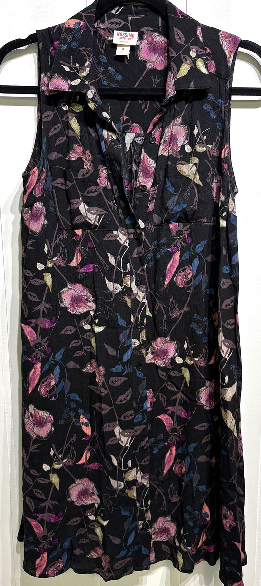 Mossimo Sleeveless Floral Button Dress