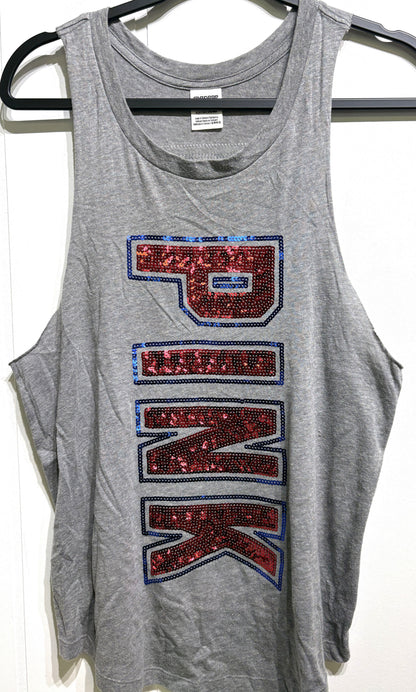VS PINK Sequin USA Logo Tank