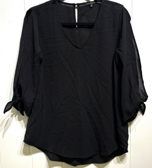 Staccato Open-Tie Sleeve Blouse