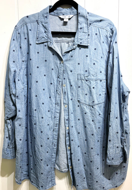 Old Navy Polkadot Button-up Shirt
