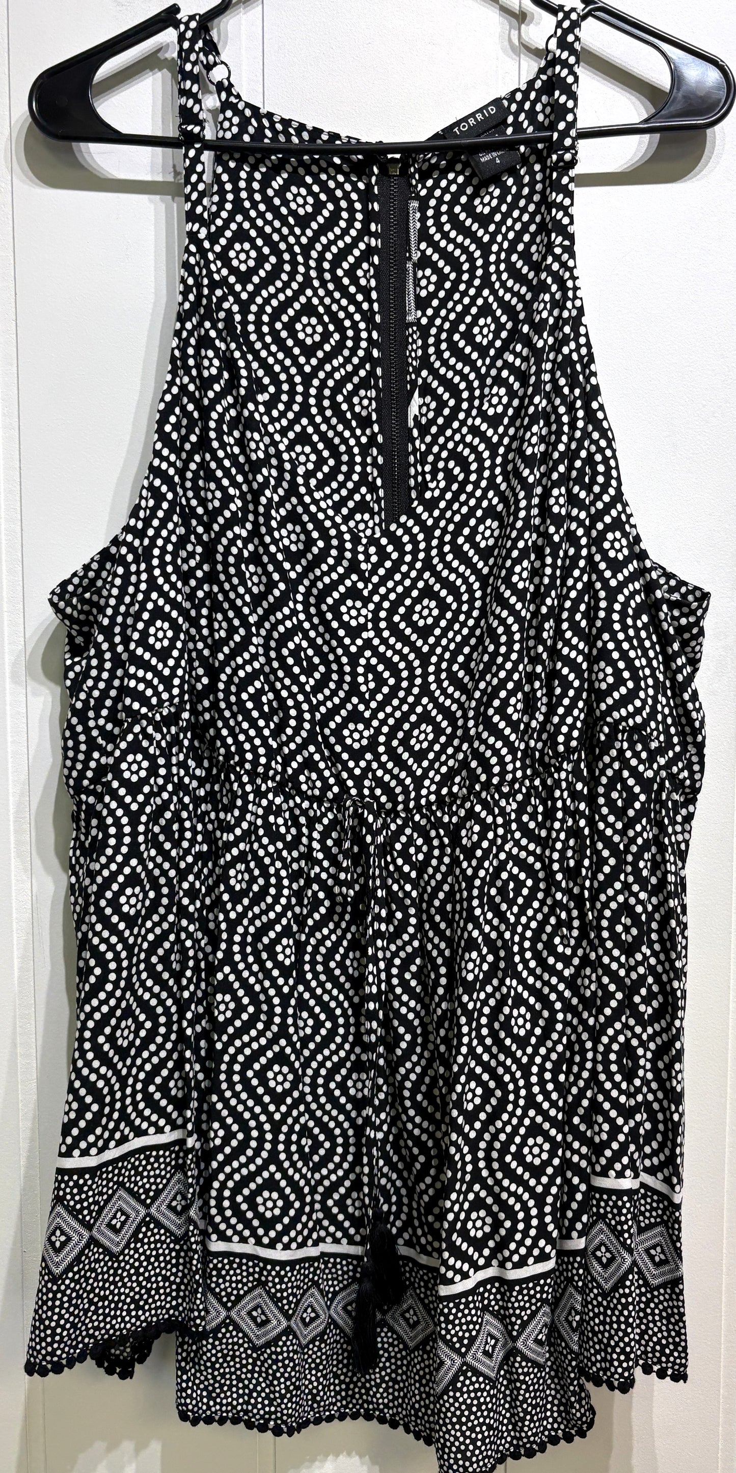 Torrid Blouse w/Drawstring Tassle Waist