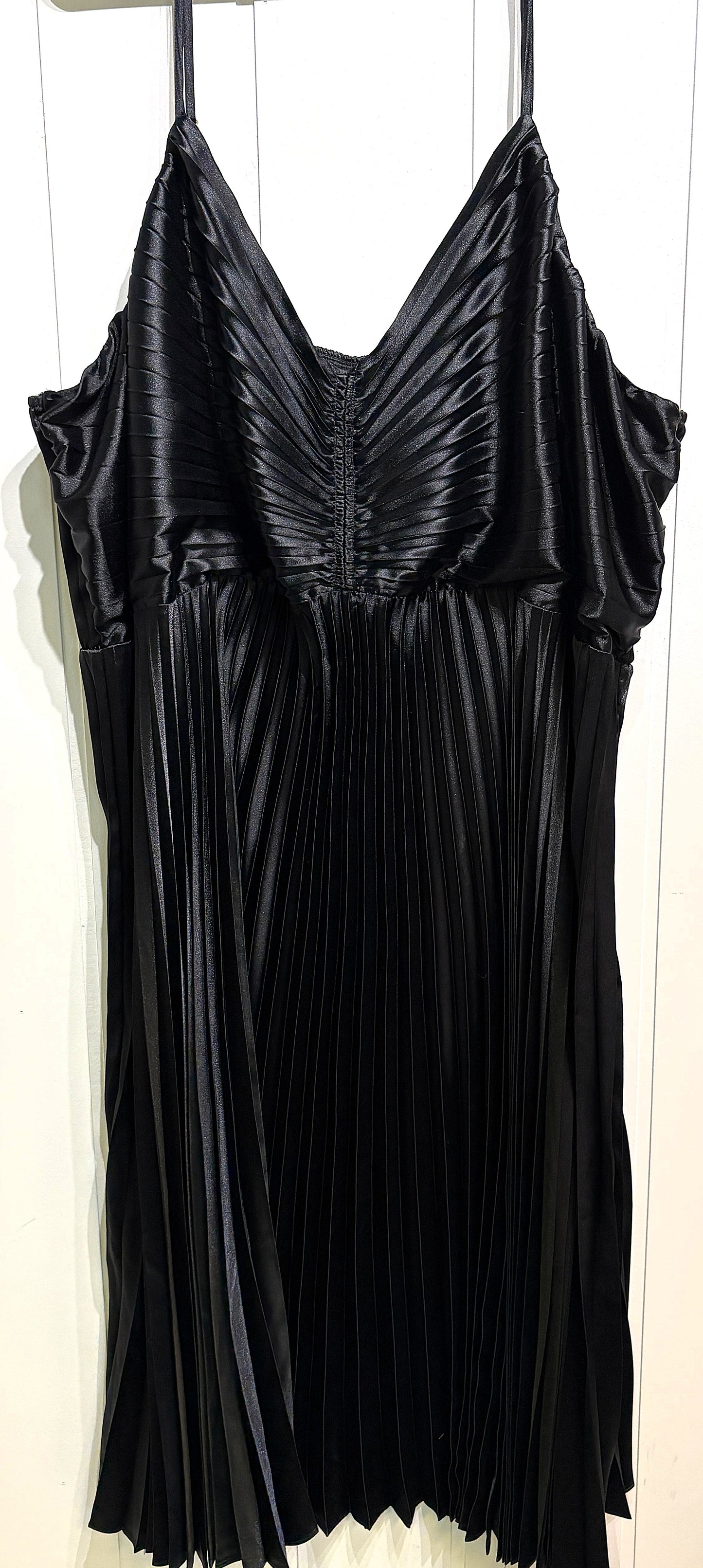 Ava & Viv Pleated Satin Dress