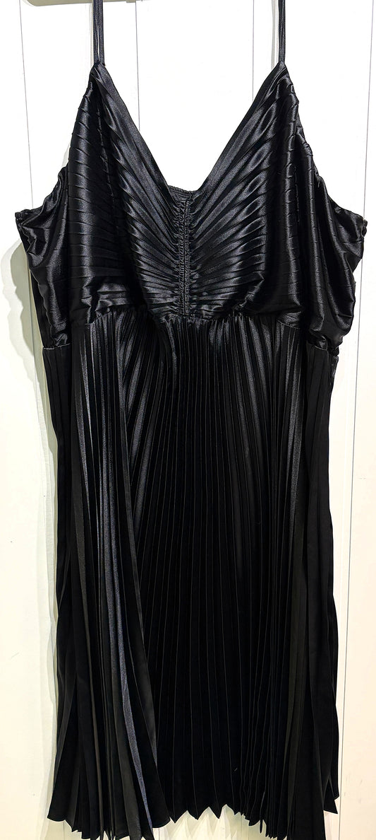 Ava & Viv Pleated Satin Dress