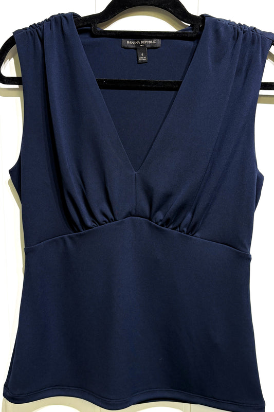 Banana Republic Sleeveless Pleated Top