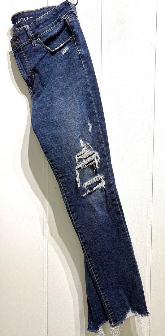 AE Distressed Ankle Jeans
