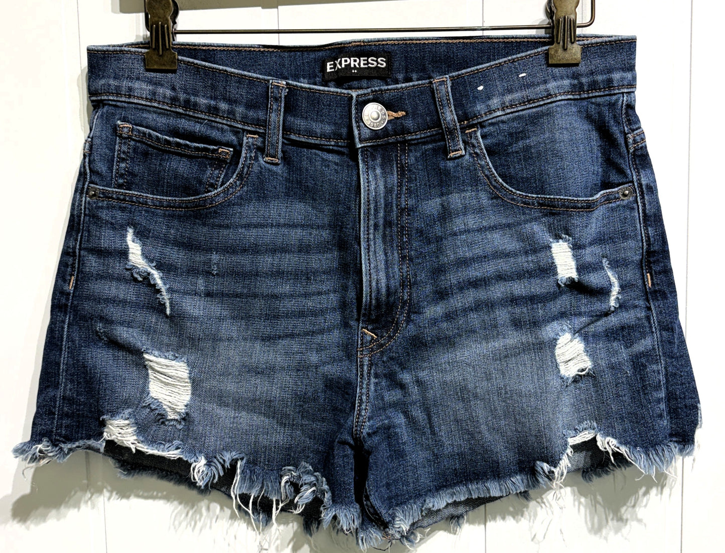 Express Distressed Denim Shorts