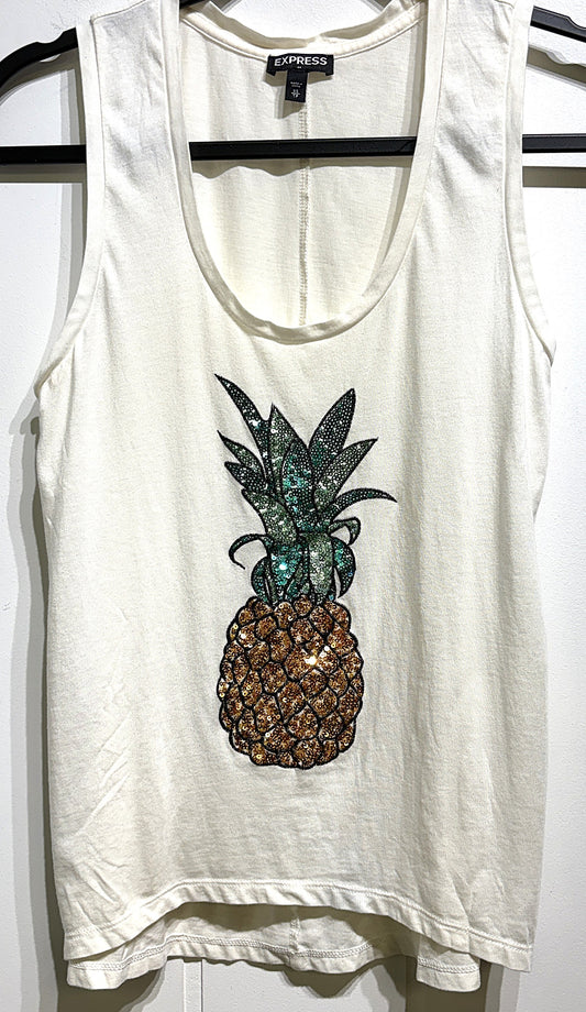 Express Sequined Pineapple Tank