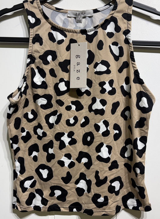 Gaze Leopard Print Tank Top
