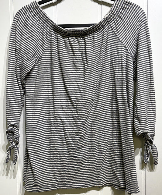 Maurices Striped Off Shoulder Top