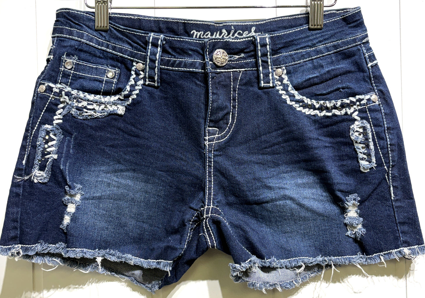 Maurices Bedazzled Distressed Shorts