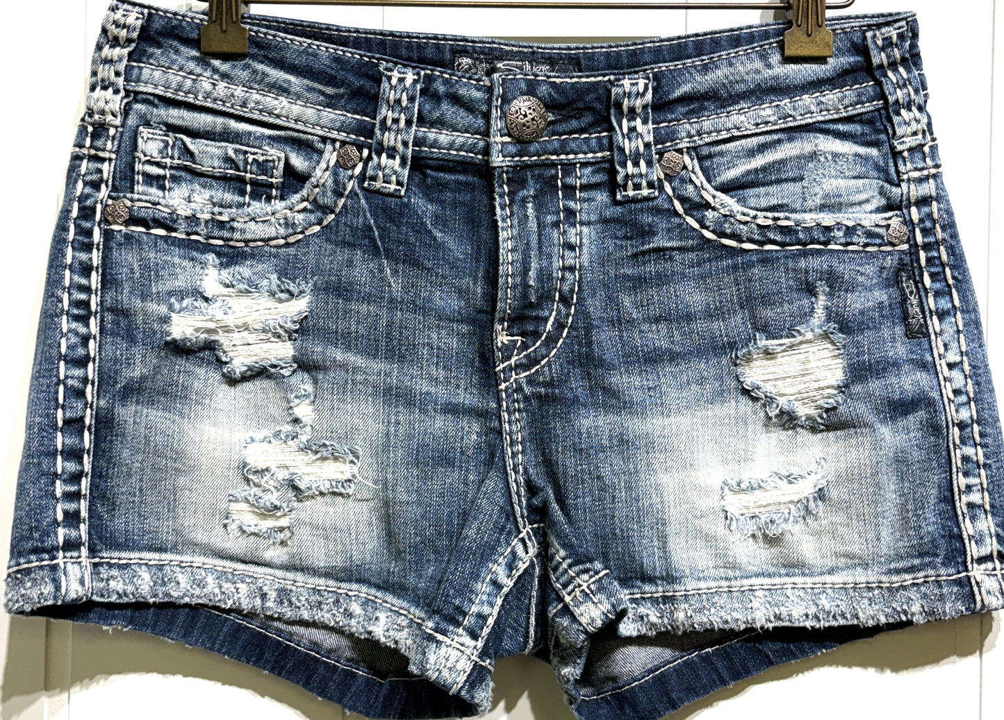 Silver Jeans Co. Distressed Denim Shorts