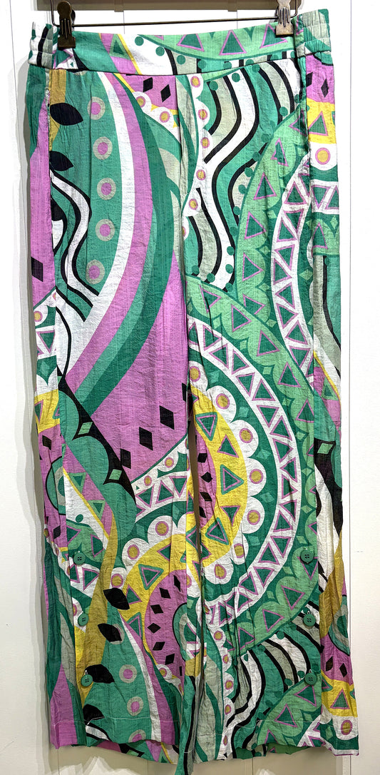 Zaket & Plover Geometric Wide Leg Pants