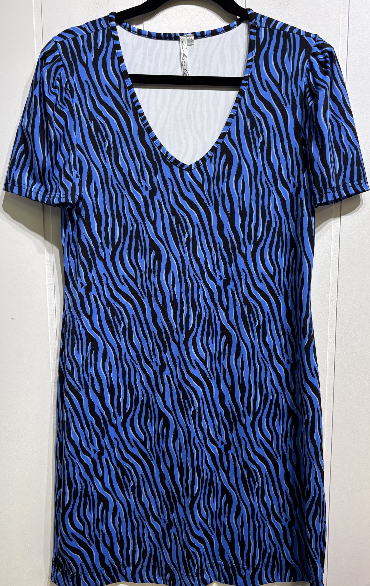 Lulu B Zebra Print Spandex Dress