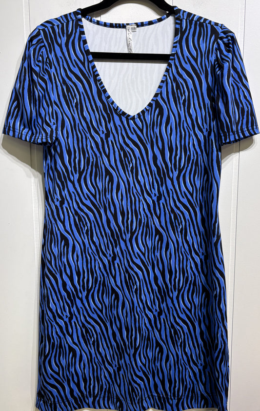 Lulu B Zebra Print Spandex Dress