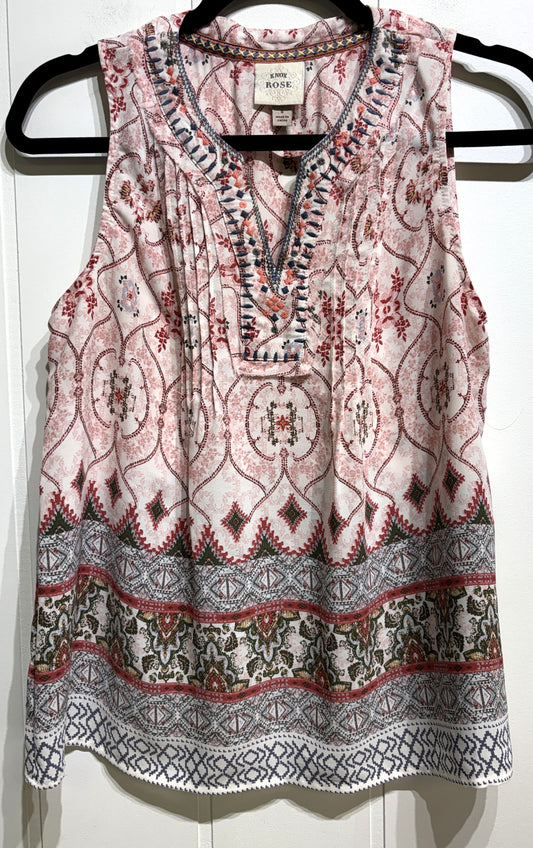 Knox Rose Geometric Print Blouse