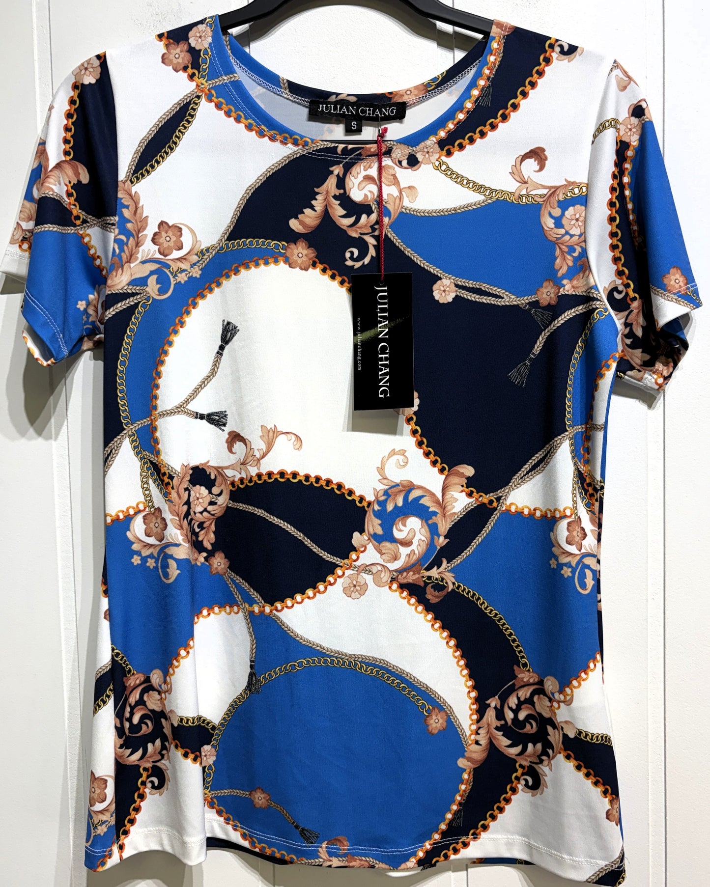Julian Chang Chain Link Print Top