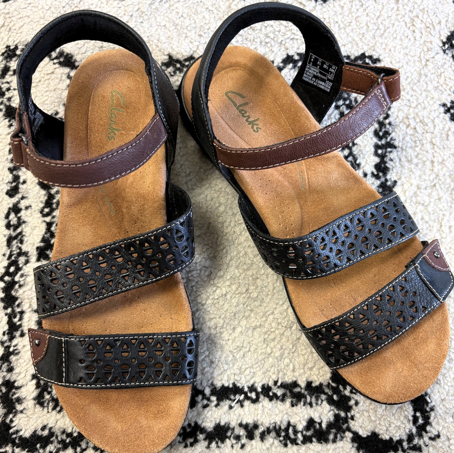 Clarks Velcro Strap Sandals