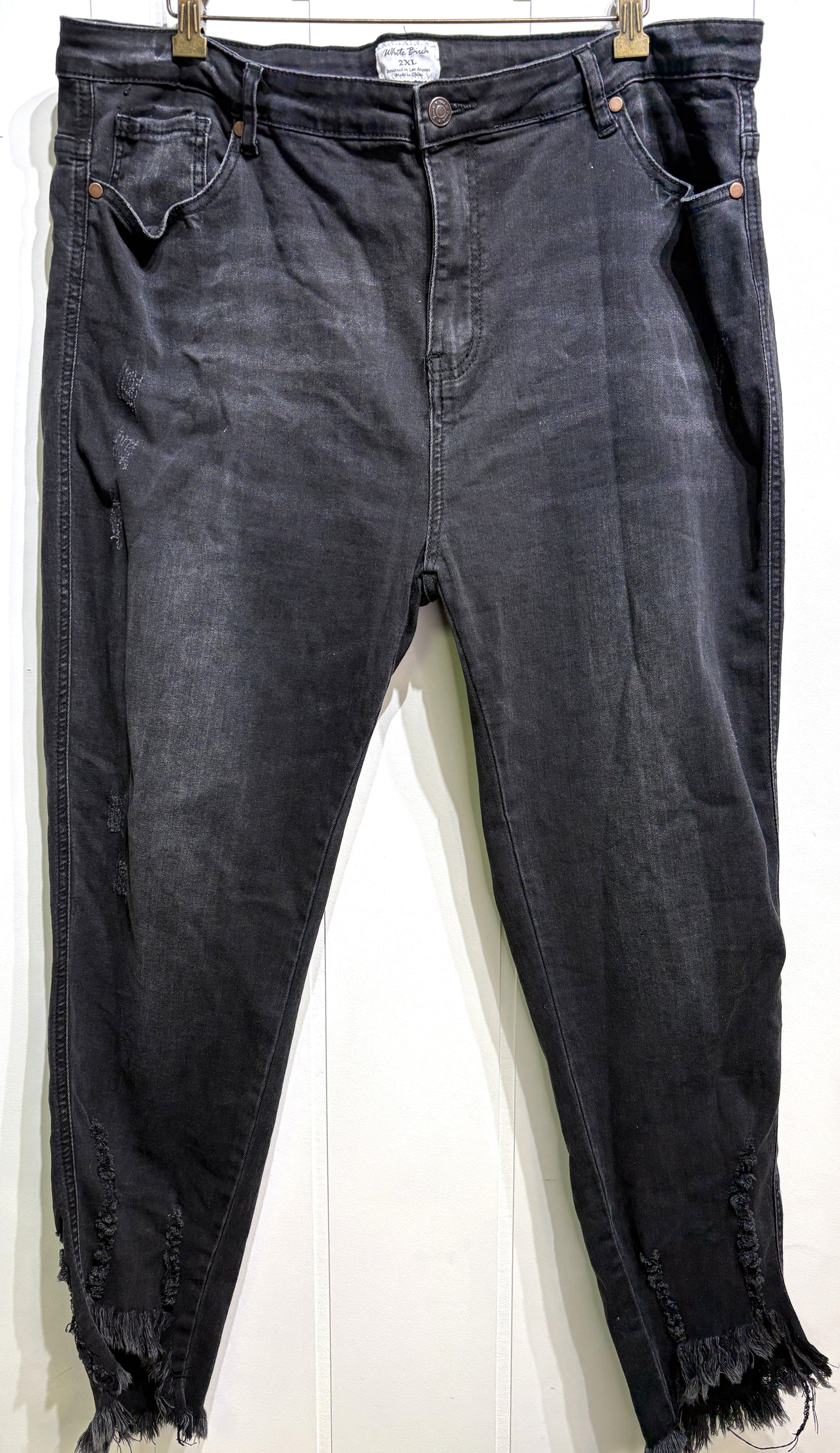 White Birch Distressed Ankle Jeans