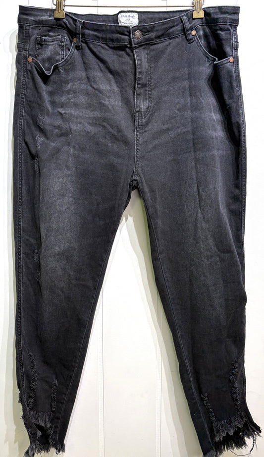 White Birch Distressed Ankle Jeans