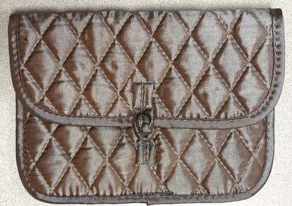 Stitched Metallic Makeup Pouch