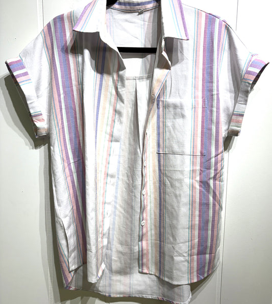 Striped SS Buttondown w/Pocket
