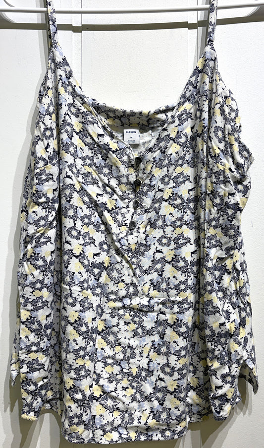 Old Navy Floral Tank w/Buttons