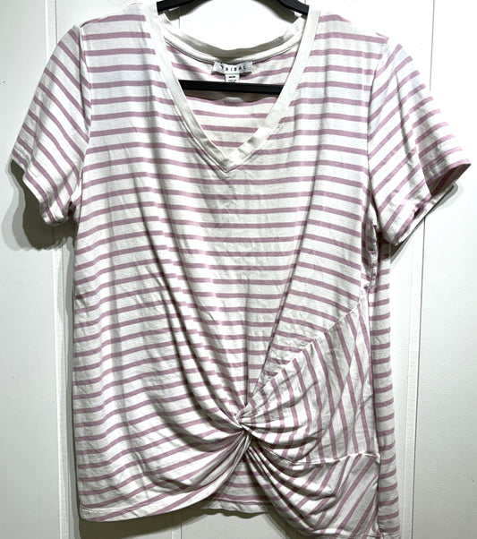 Tribal Tee w/Stripe Print