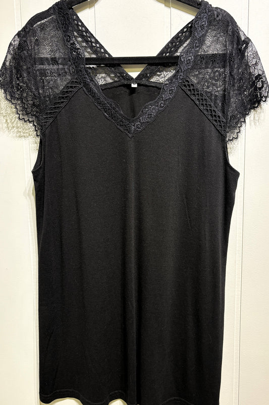 Lace Short Sleeve Top