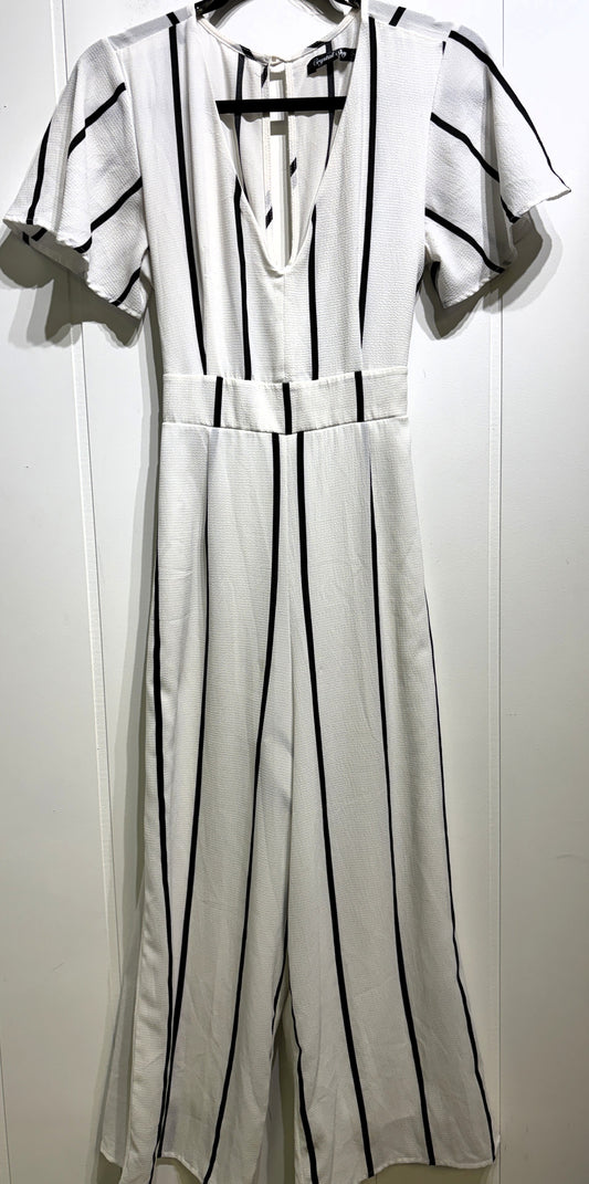 Crystal Sky Stripe Jumpsuit w/Tie